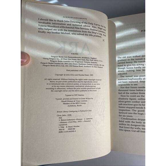 ARK ~ John Clive & Nicholas Head. 1st HbDj 1985. 1st Edition -SIGNED - Picture 9 of 9